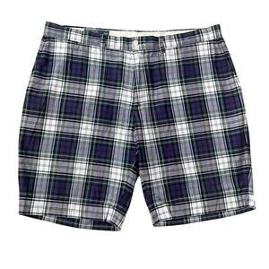 Polo Ralph Lauren Mens Purple Blue Plaid Shorts Size 42